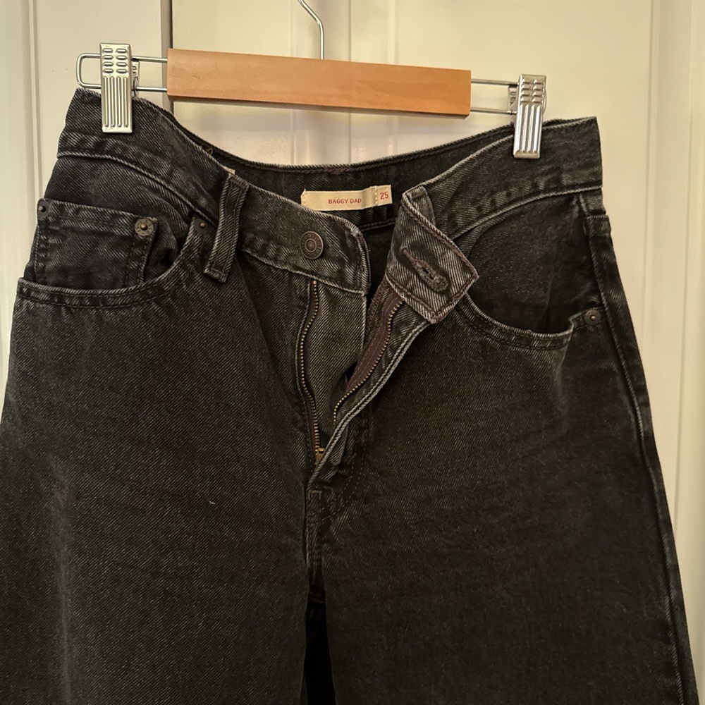 Levi's Black Baggy Dad Jeans